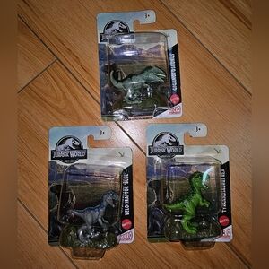 Dinosaur cake toppers Jurassic World Mattel Micro set of 3